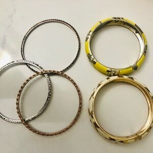 Set 5 bracelets Elegant Multi-Color Bangle